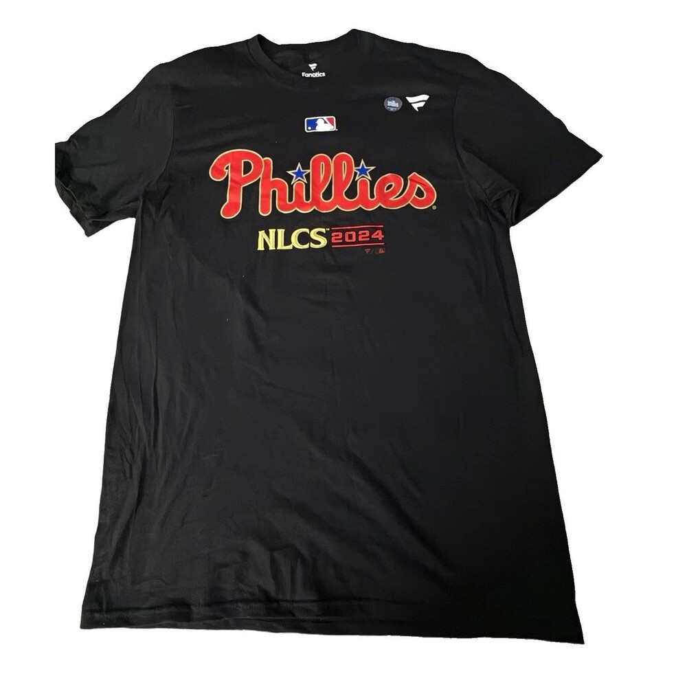 Fanatics Philadelphia Phillies NLCS 2024 Playoffs T-Shirt Men M Black MLB